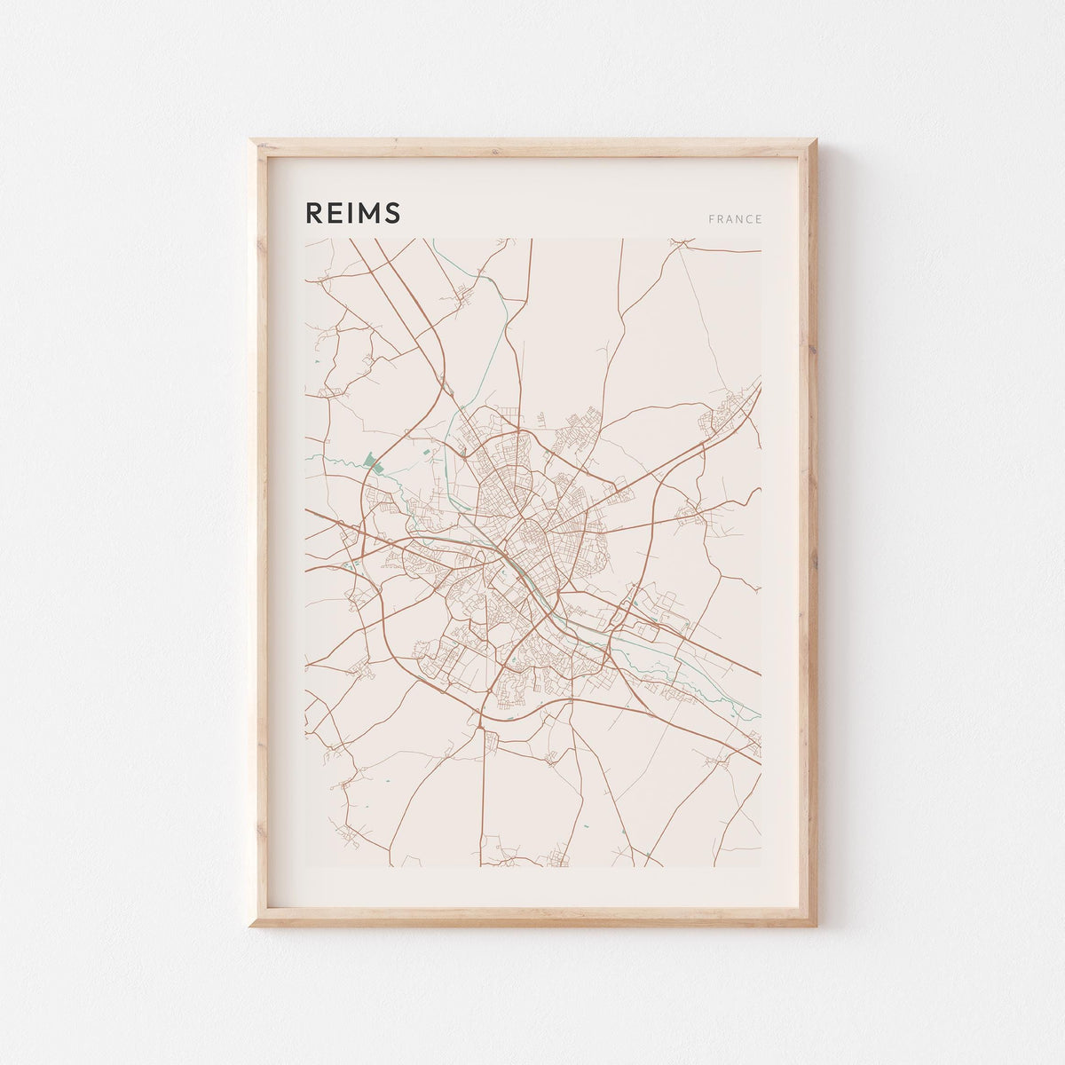reims france map poster - image 1