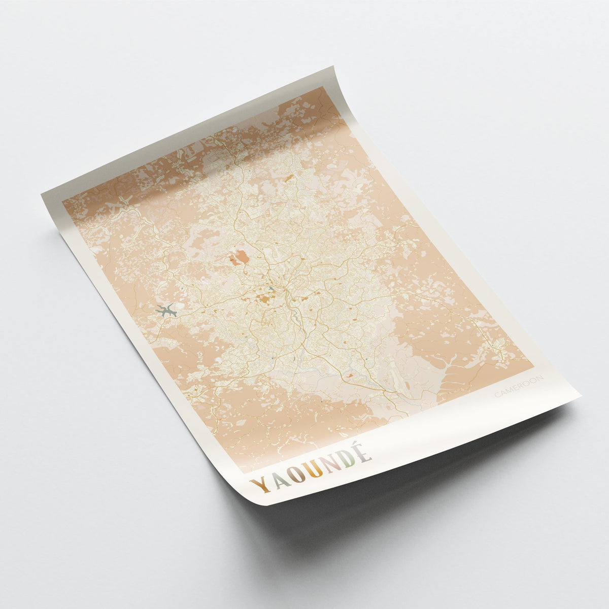 yaounde, cameroon map poster - image 4