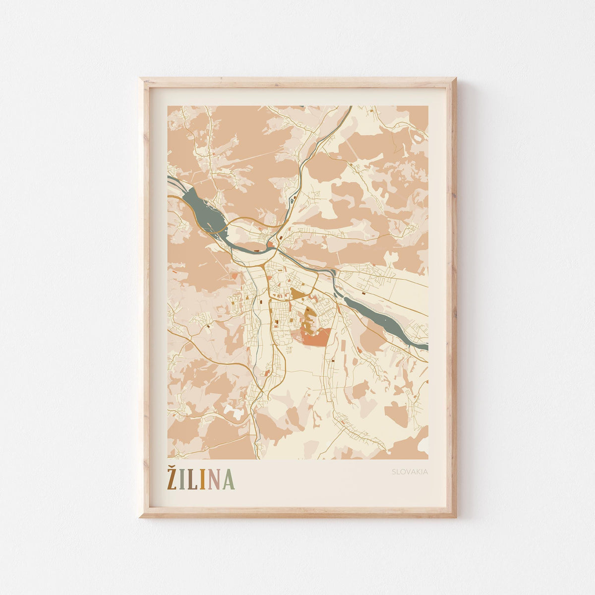 zilina slovakia map poster - image 1