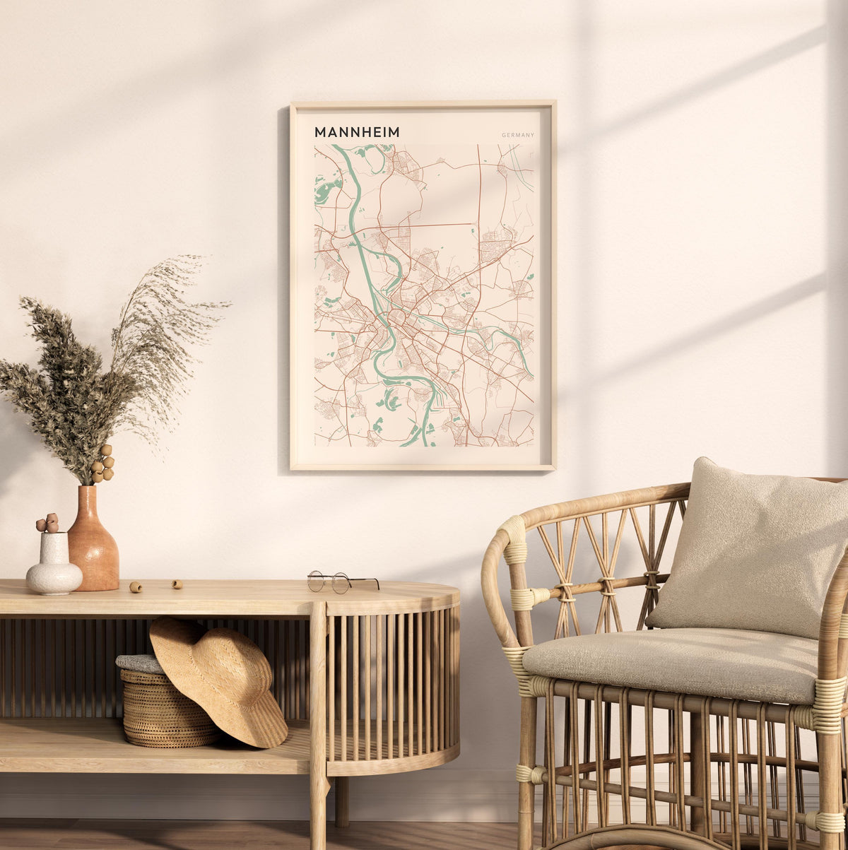 mannheim germany map poster - image 3