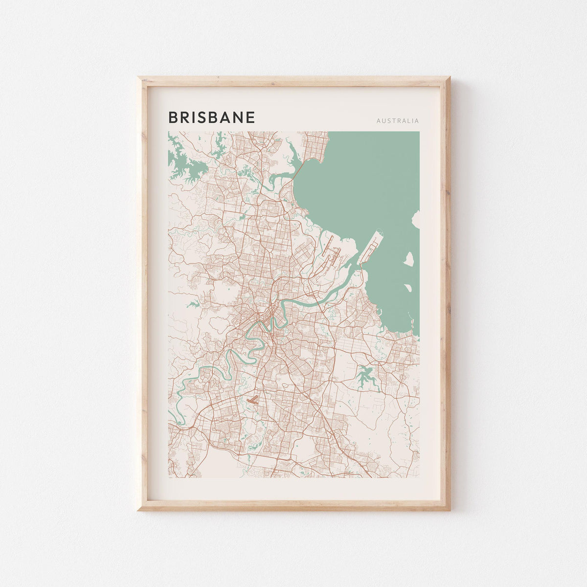 brisbane, australia map poster - image 1