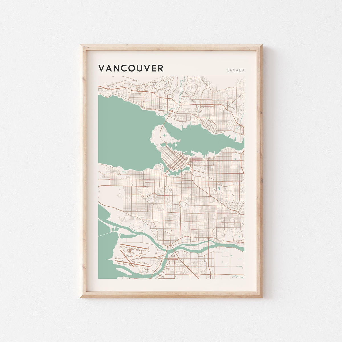 vancouver, british columbia map poster - image 1