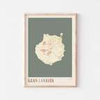 gran canaria spain map poster - image 1