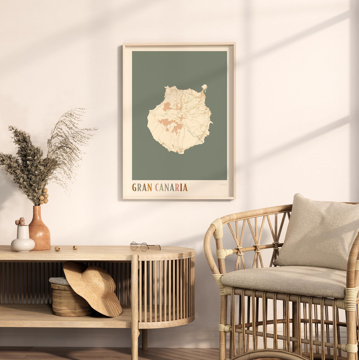 gran canaria spain map poster - image 3