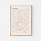 bielefeld germany map poster - image 1