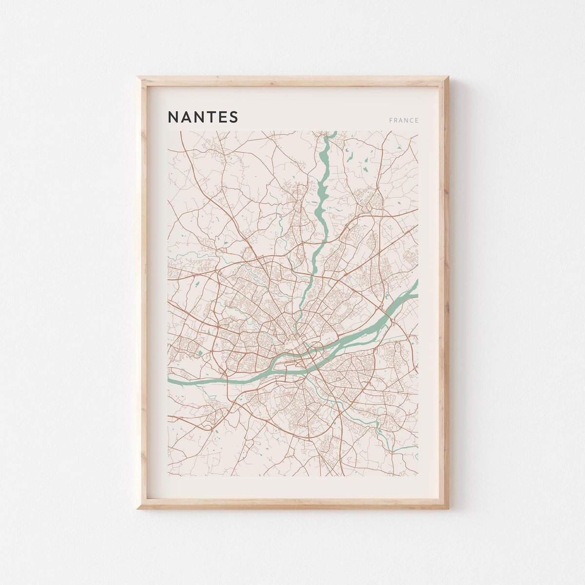 nantes france map poster - image 1