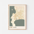 cape town, south africa map poster - image 1