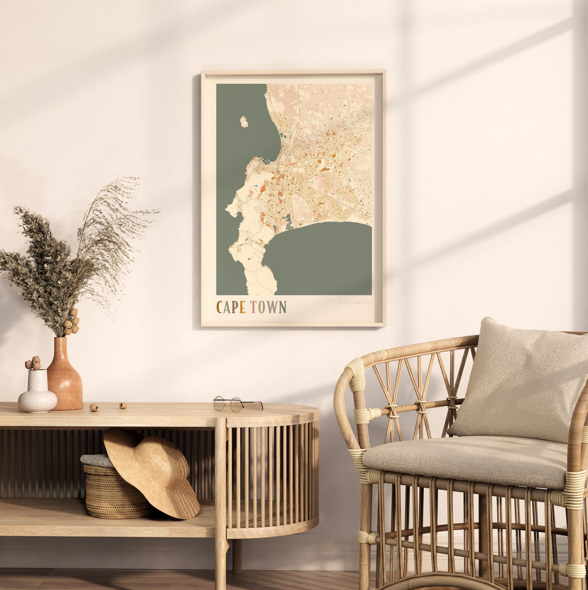 cape town, south africa map poster - image 3