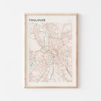 toulouse france map poster - image 1