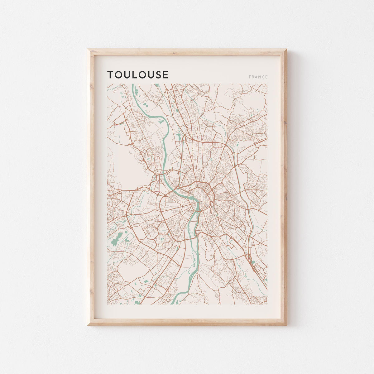 toulouse france map poster - image 1