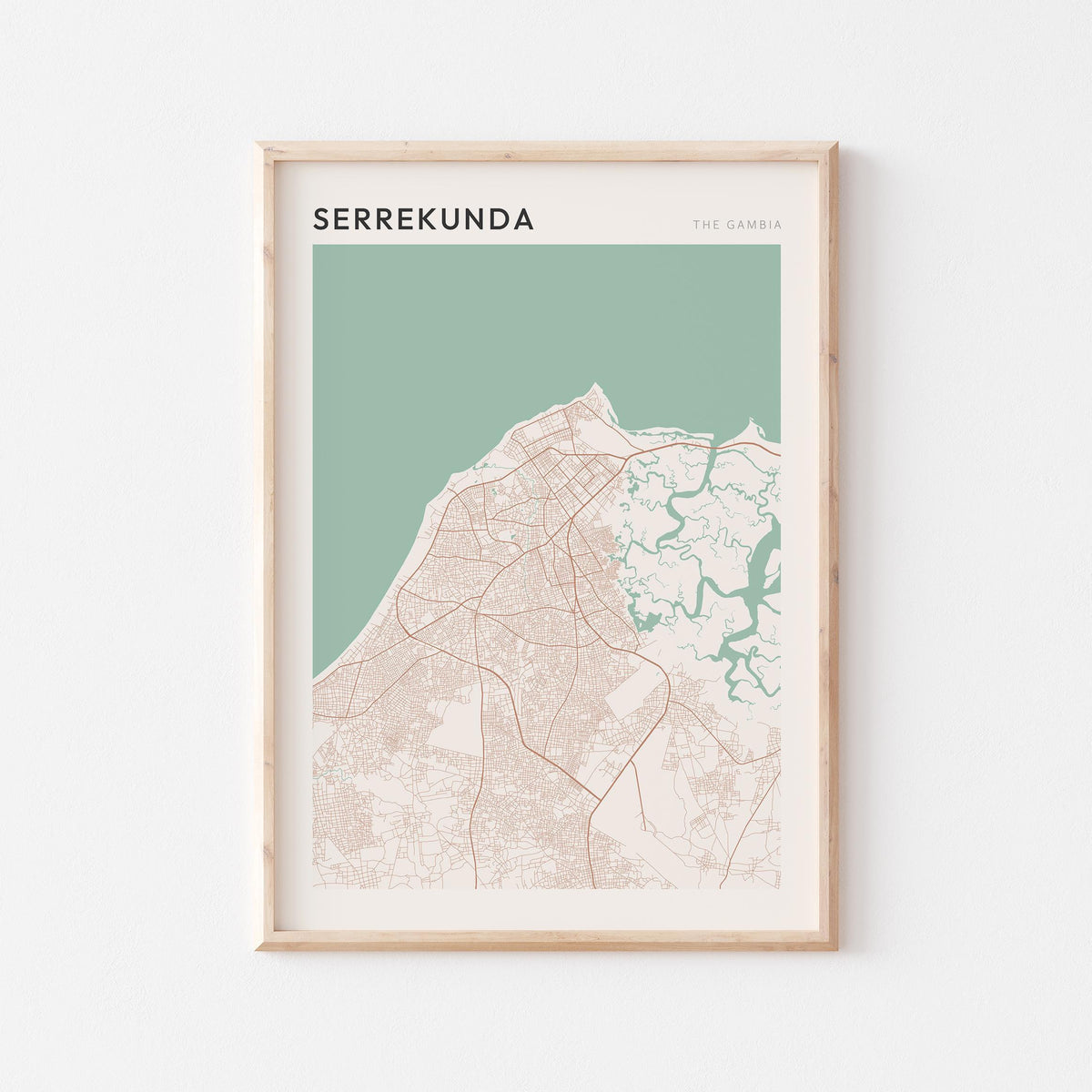 serrekunda, the gambia map poster - image 1