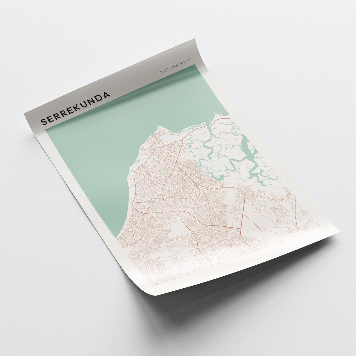 serrekunda, the gambia map poster - image 4