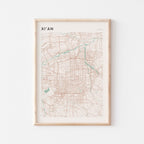 xian, china map poster - image 1