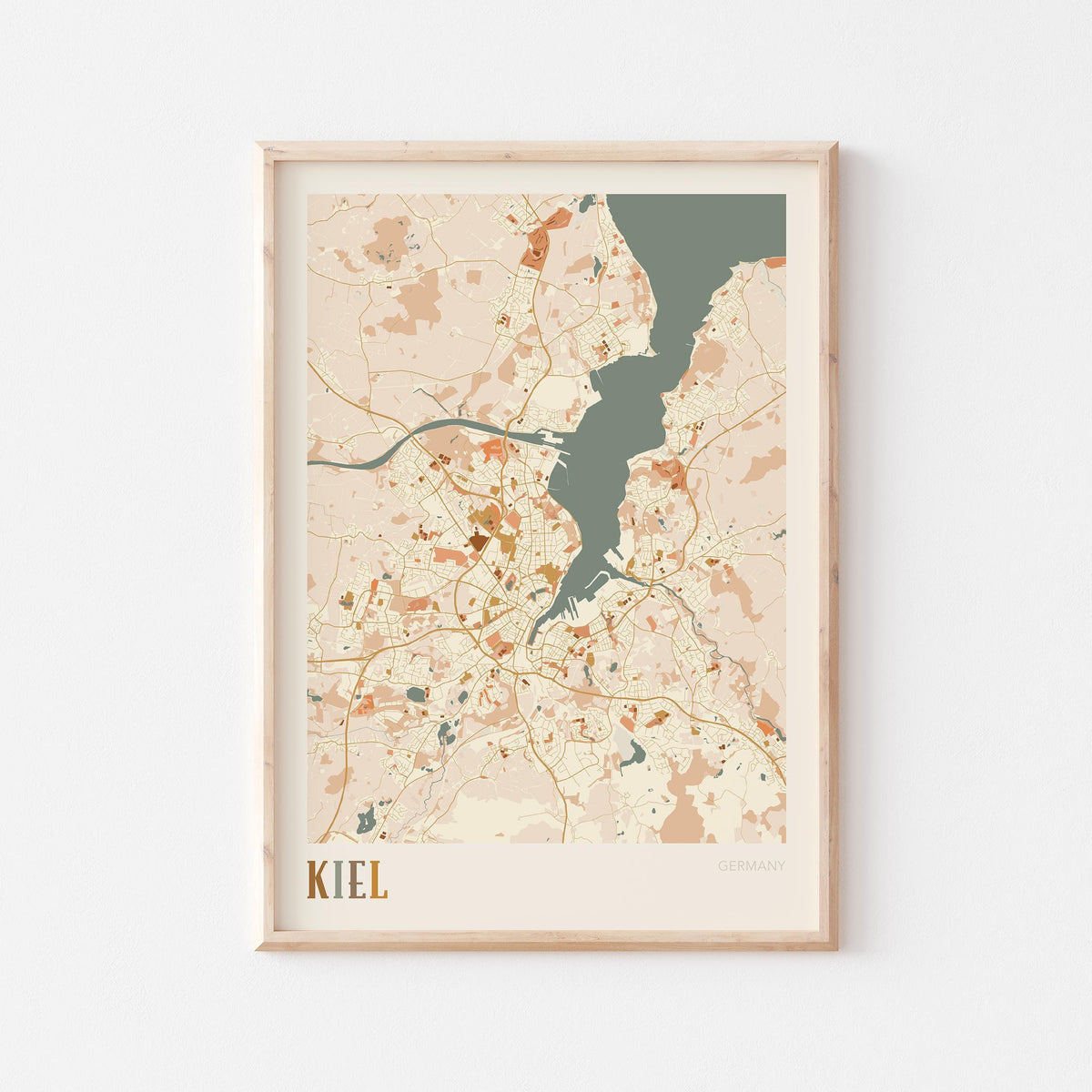 kiel germany map poster - image 1
