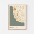 bridgetown, barbados map poster - image 1