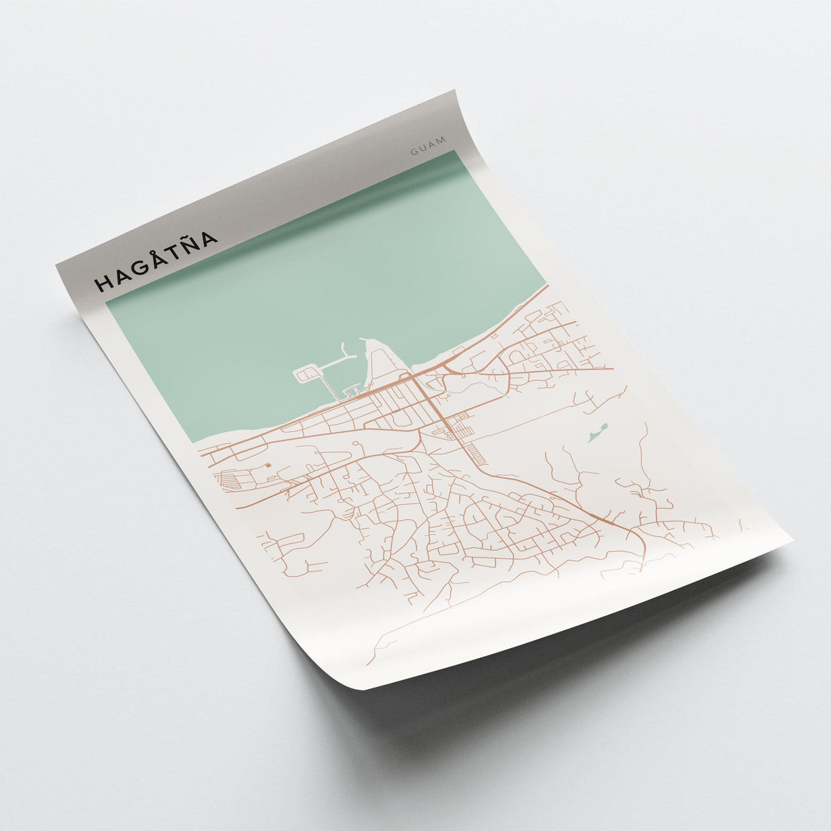 hagatna, united states map poster - image 3