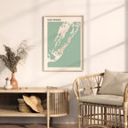 san pedro, belize map poster - image 3