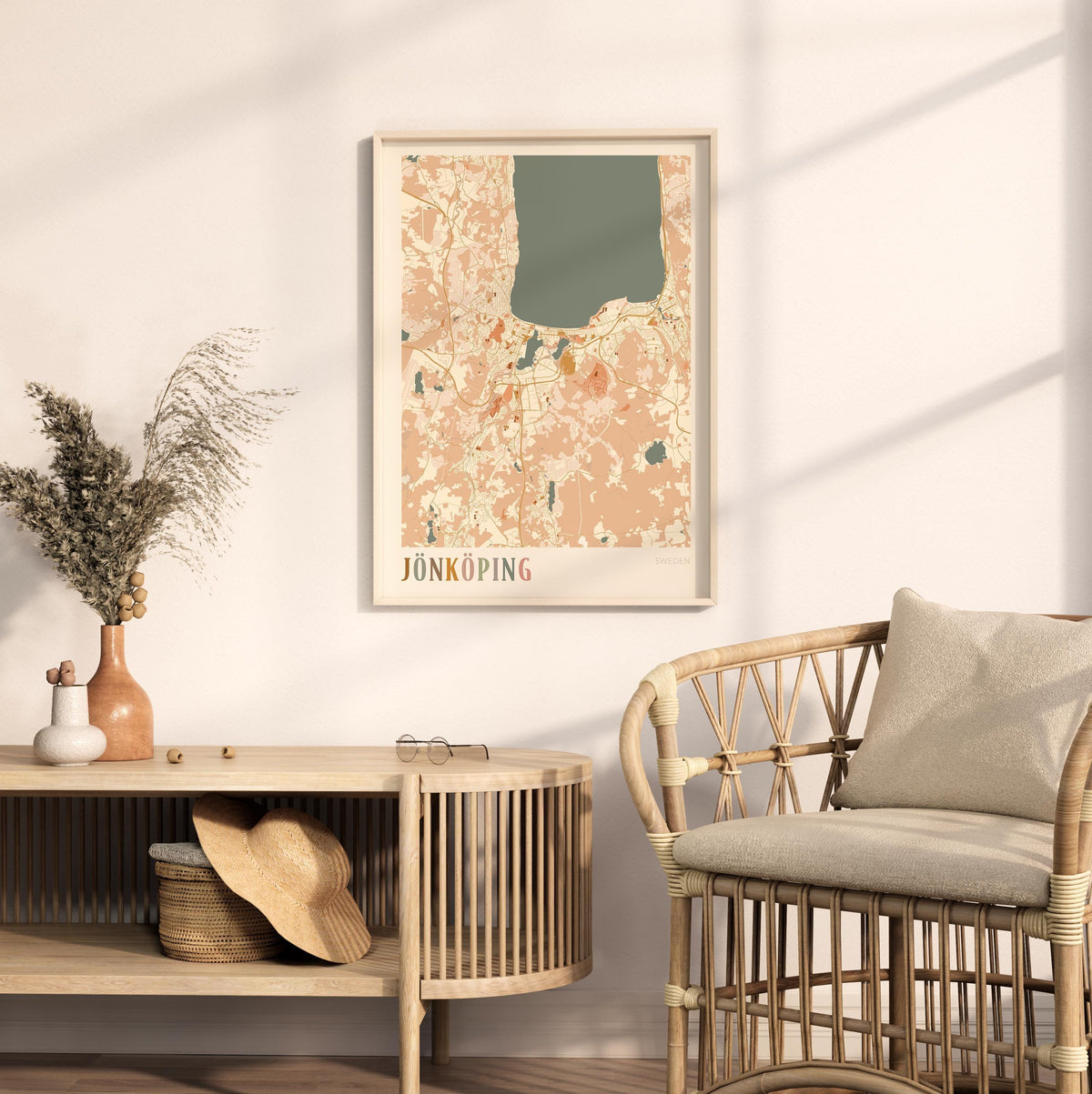 jonkoping sweden map poster - image 3