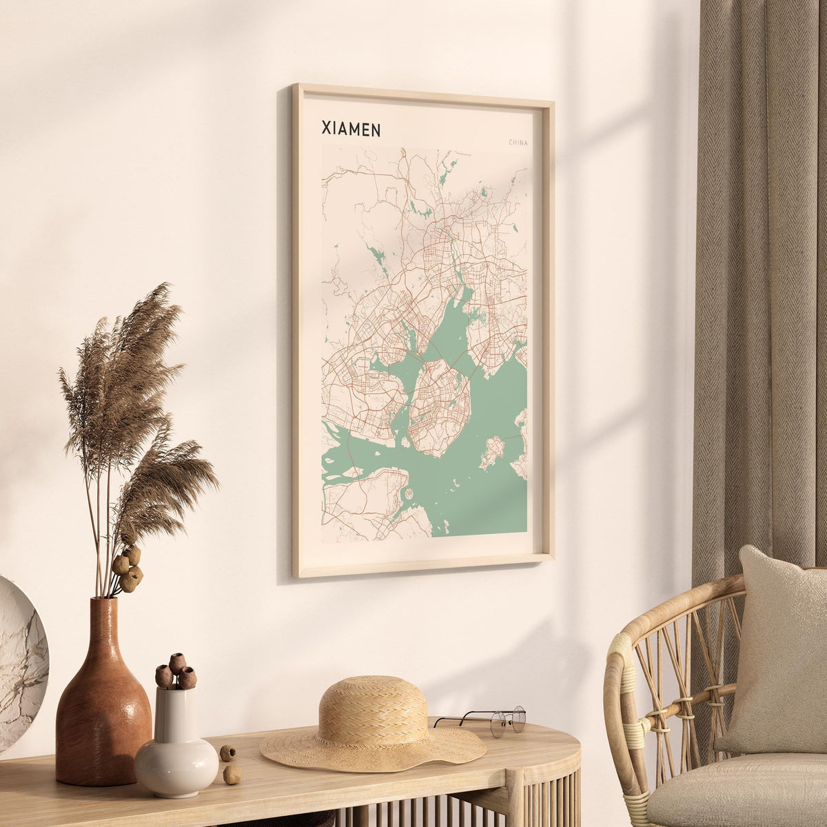 xiamen, china map poster - image 2