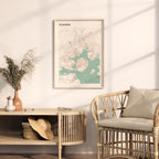 xiamen, china map poster - image 3