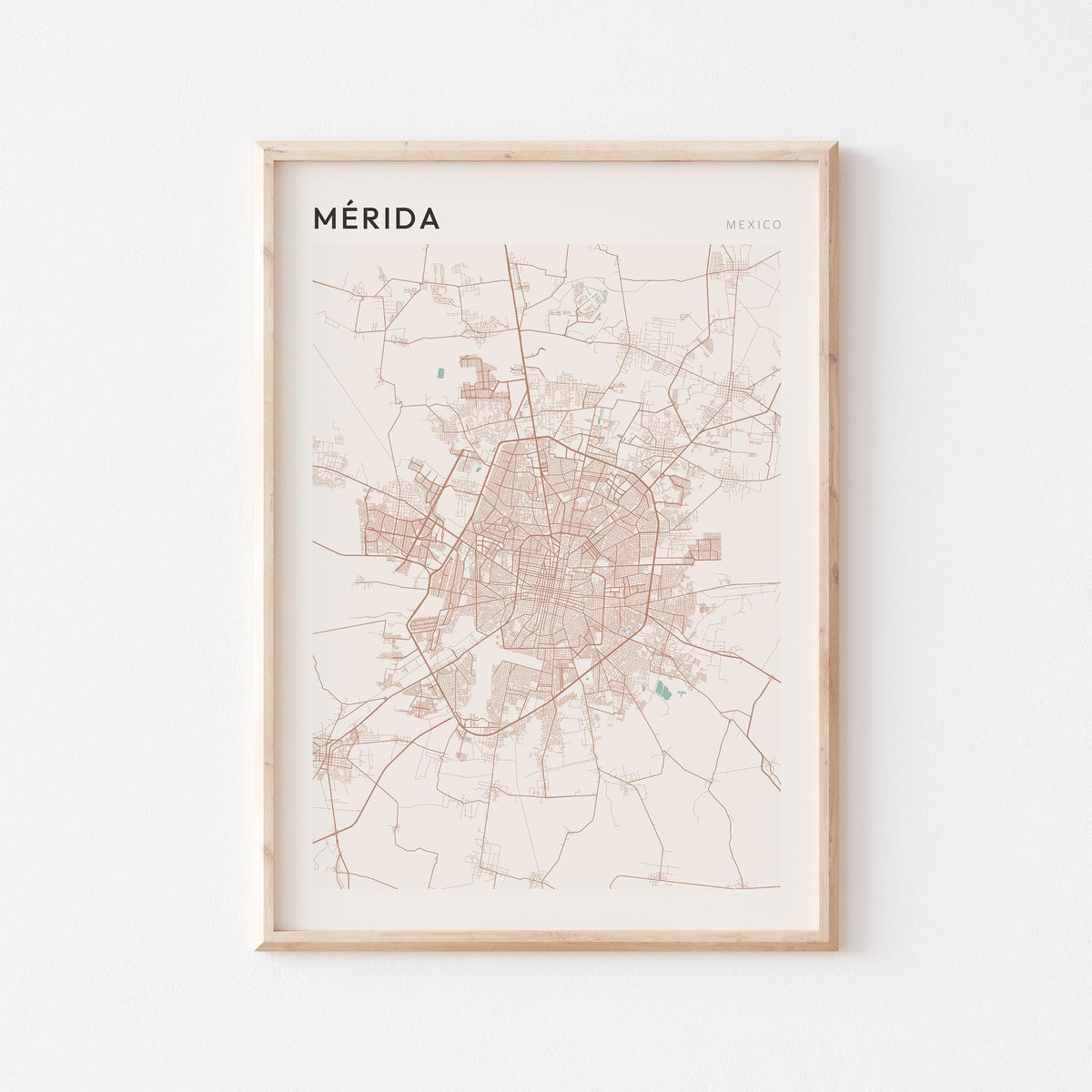 merida, mexico map poster - image 1