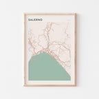 salerno italy map poster - image 1