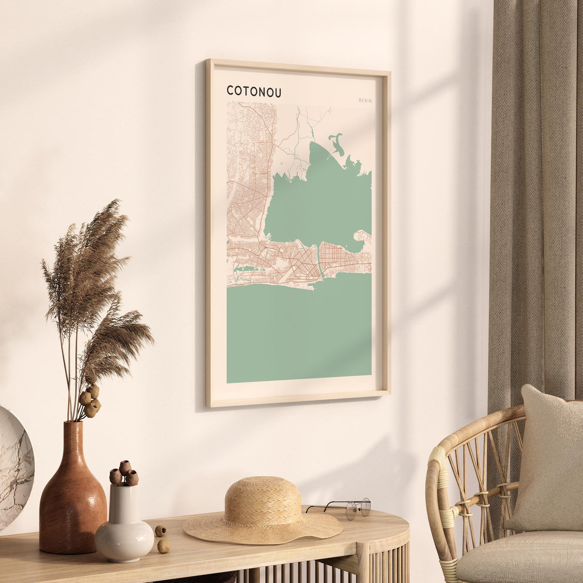 cotonou, benin map poster - image 2