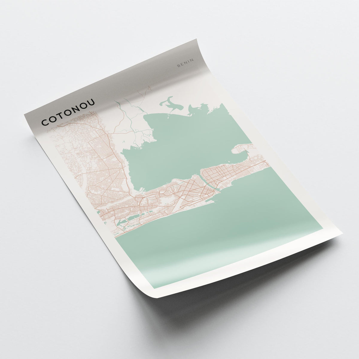 cotonou, benin map poster - image 4