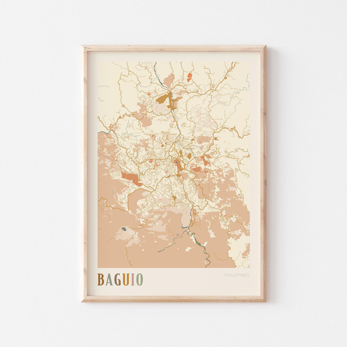 baguio, philippines map poster - image 1