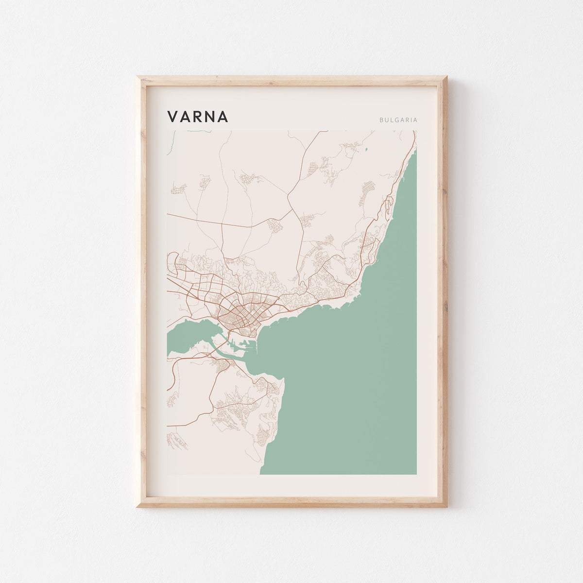 varna bulgaria map poster - image 1