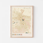 cochabamba, bolivia map poster - image 1