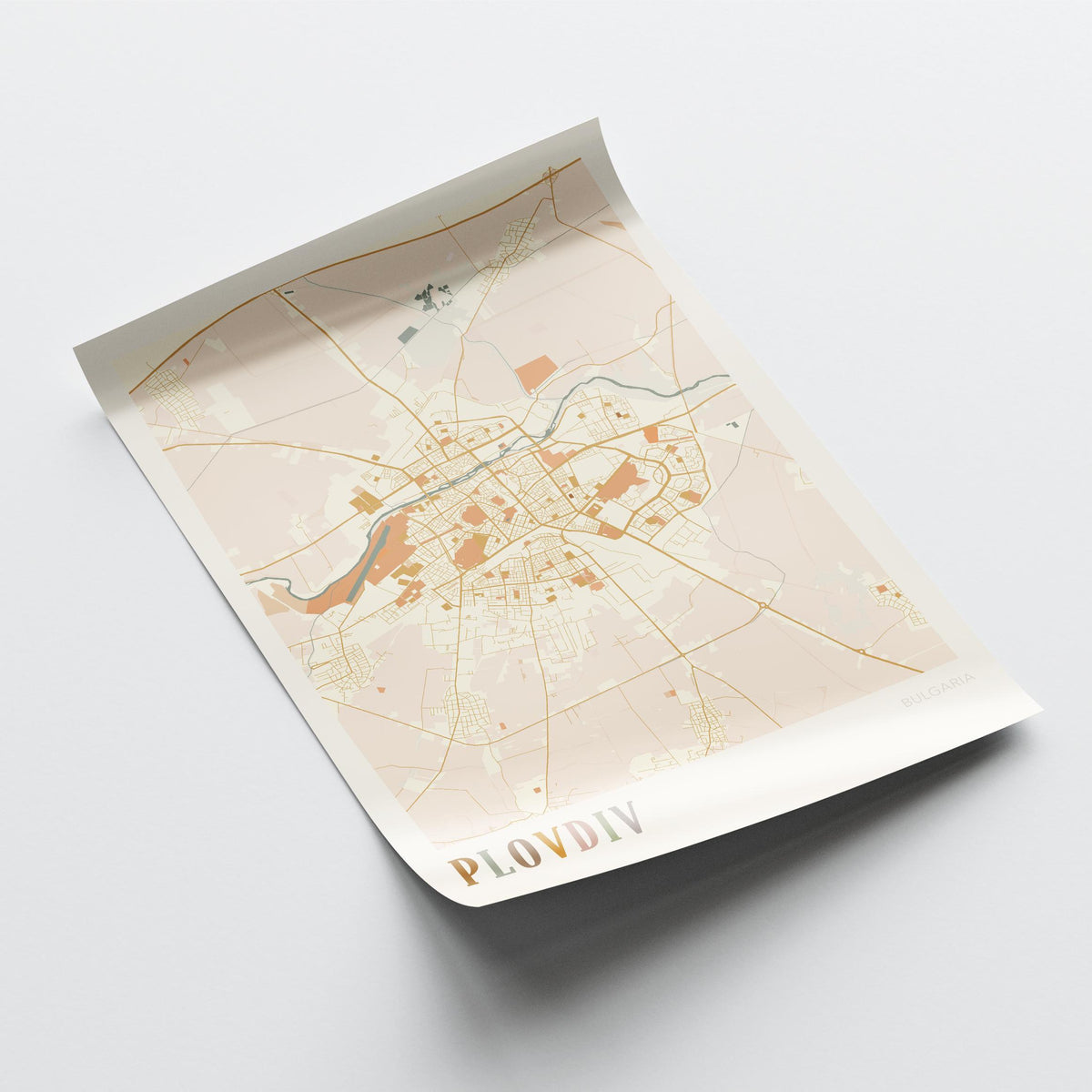 plovdiv bulgaria map poster - image 4