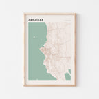 zanzibar, tanzania map poster - image 1
