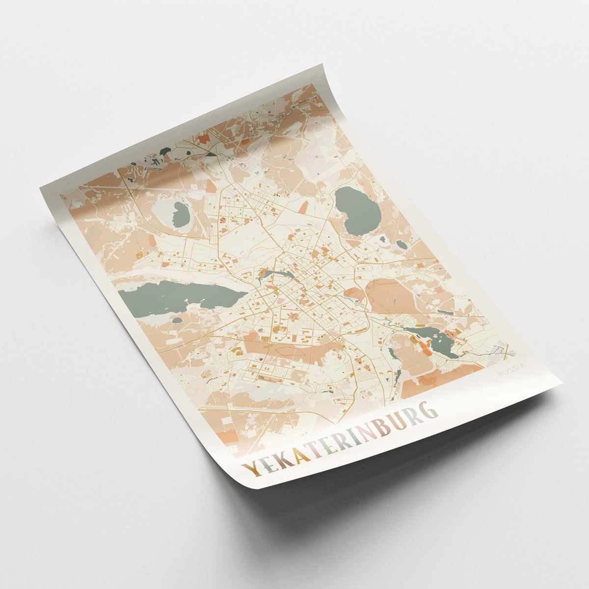 yekaterinburg russia map poster - image 4