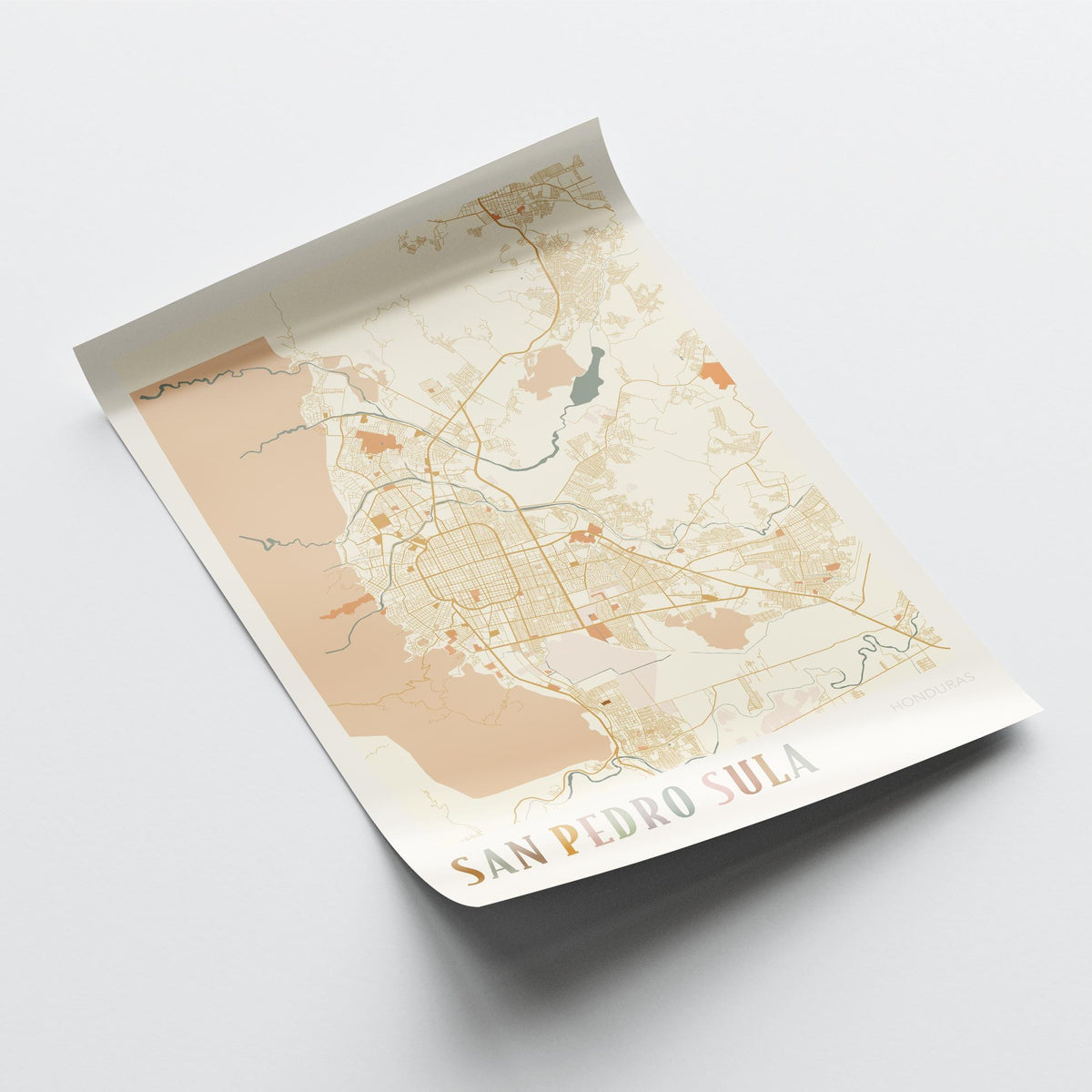 san pedro sula, honduras map poster - image 4