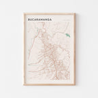 bucaramanga, colombia map poster - image 1