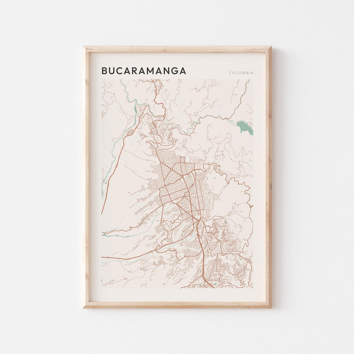 bucaramanga, colombia map poster - image 1
