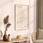 pyongyang, north korea map poster - image 2