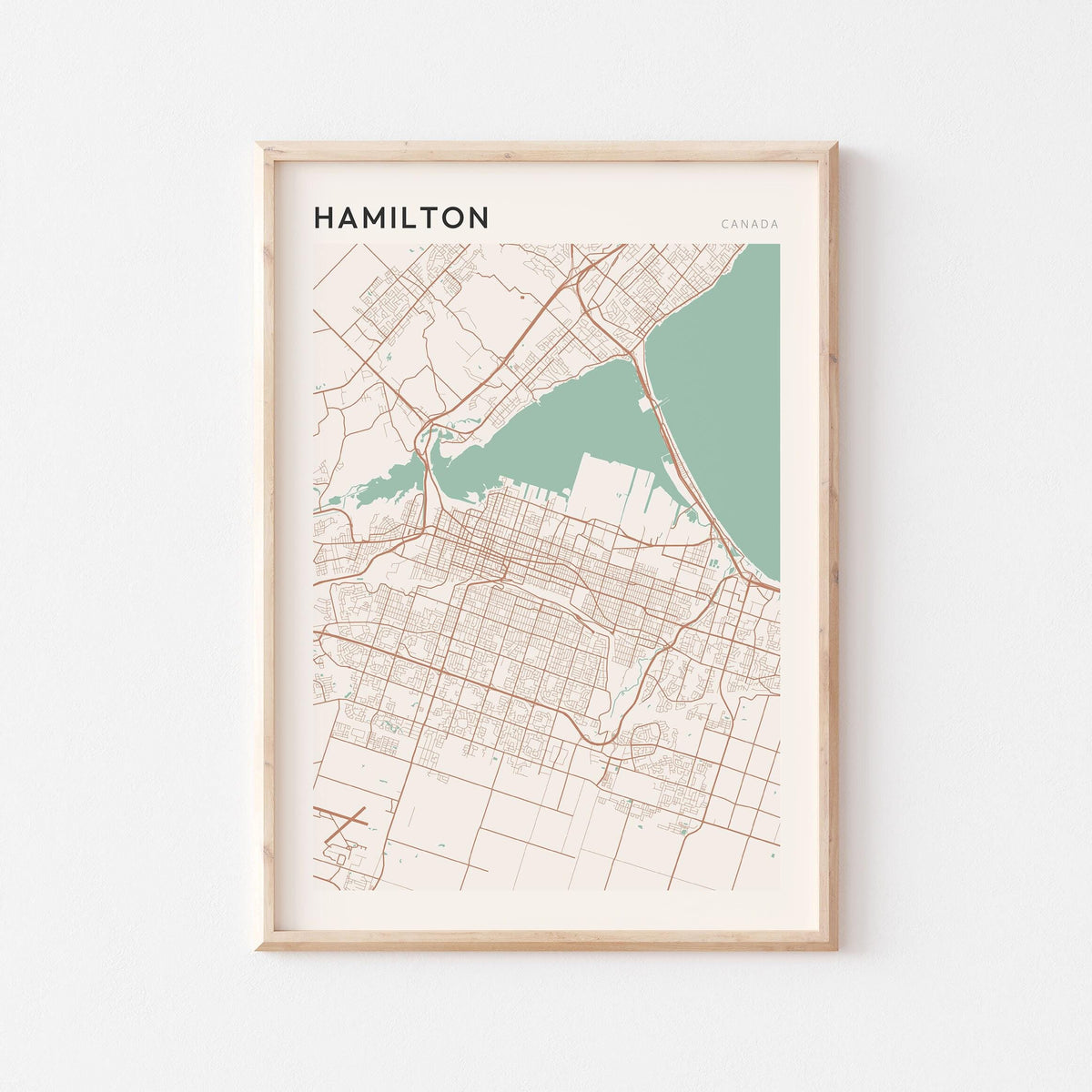 hamilton, ontario map poster - image 1