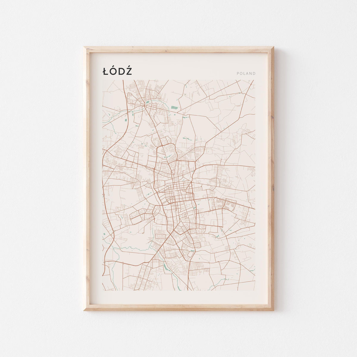 lodz poland map poster - image 1