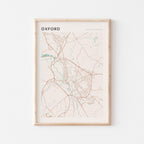 oxford, united kingdom map poster - image 1