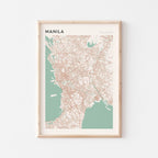 manila, philippines map poster - image 1