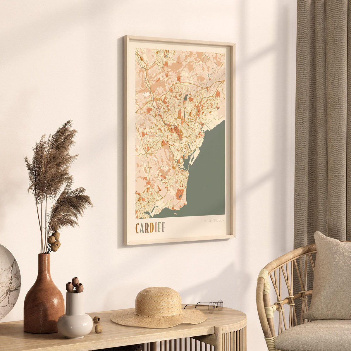 cardiff, united kingdom map poster - image 2