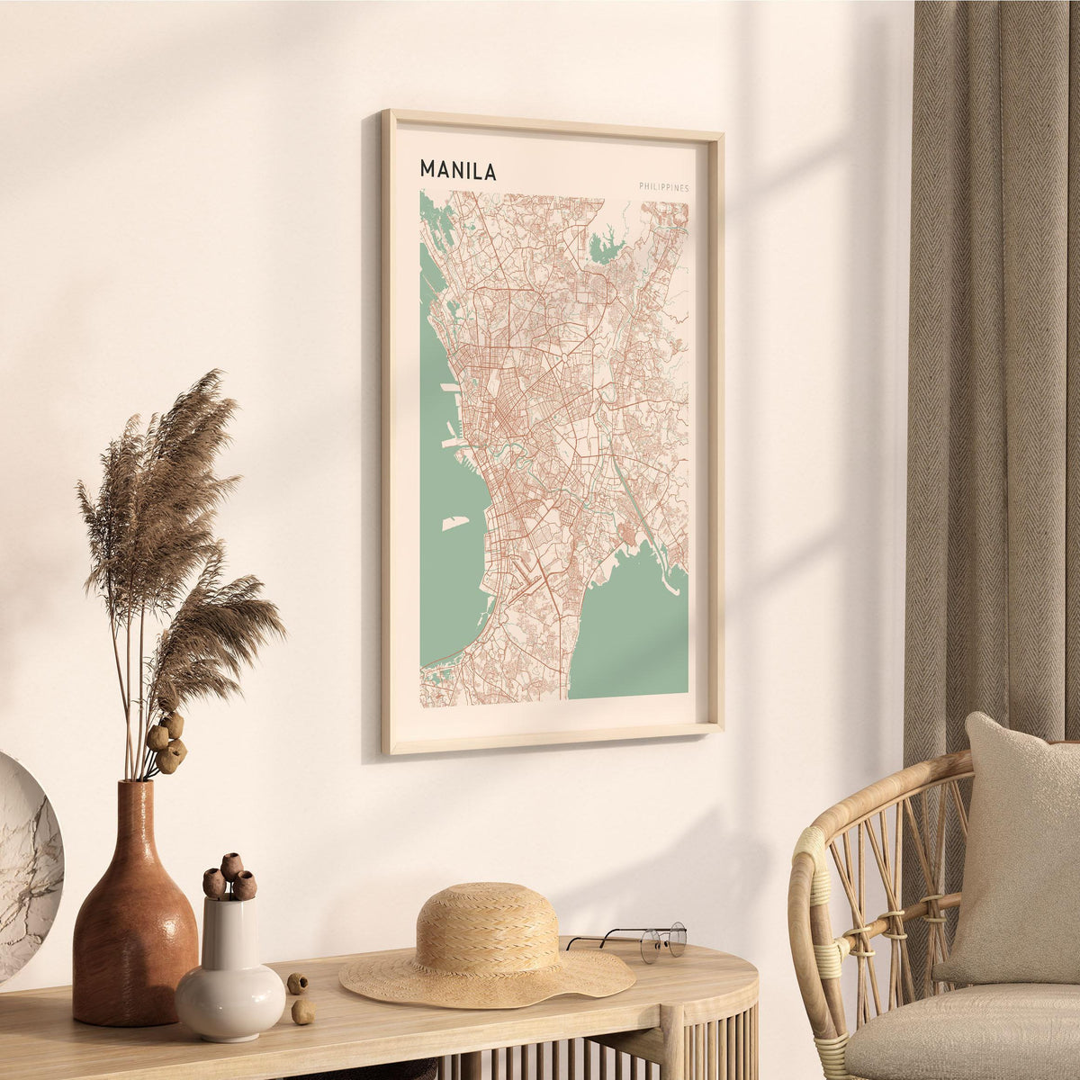 manila, philippines map poster - image 2