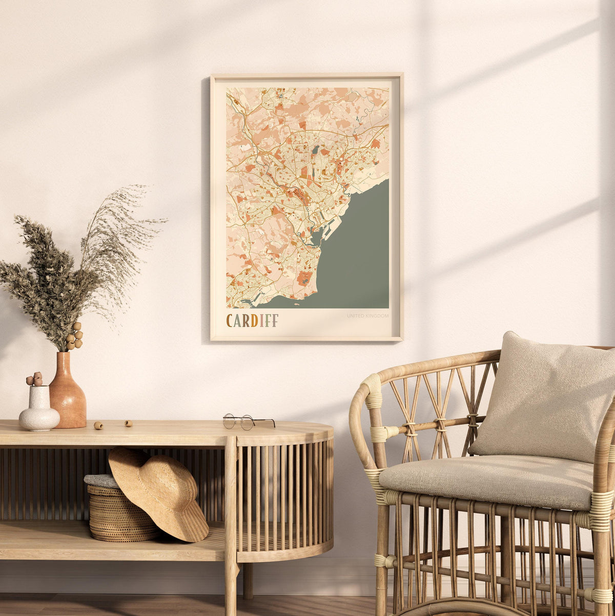 cardiff, united kingdom map poster - image 3