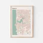 perth, australia map poster - image 1