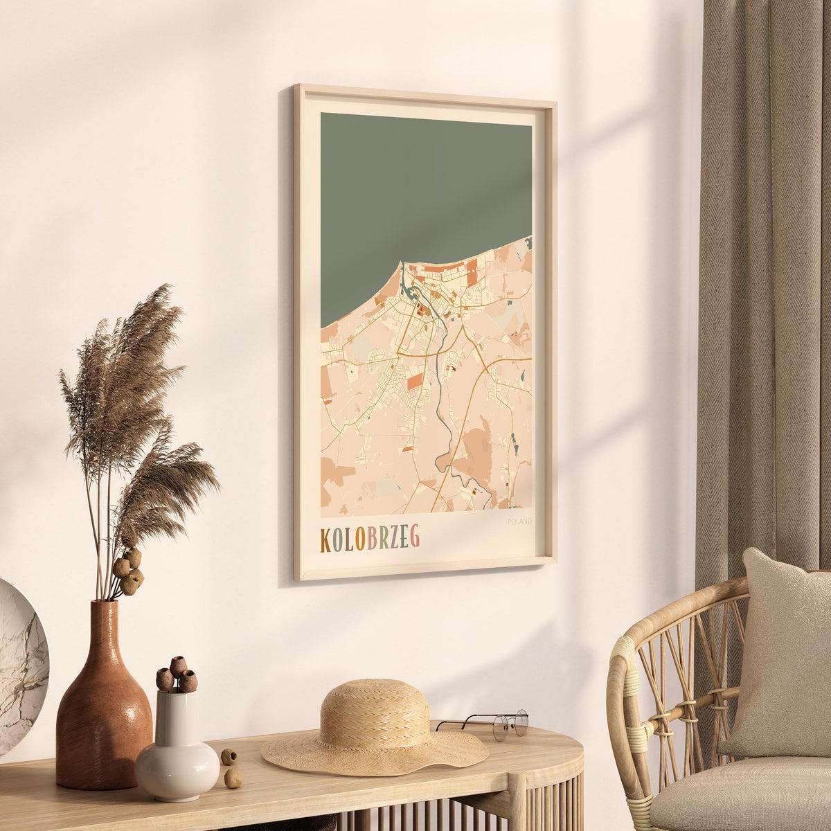 kolobrzeg poland map poster - image 2