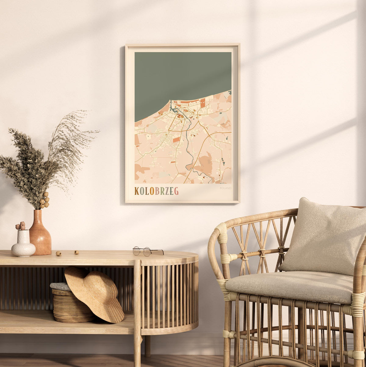 kolobrzeg poland map poster - image 3