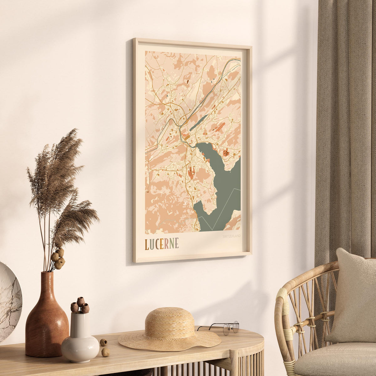 lucerne switzerland map poster - image 2