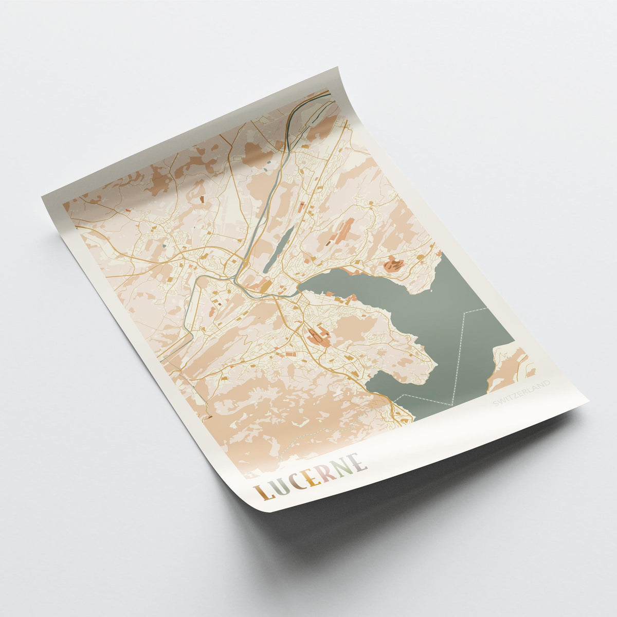 lucerne switzerland map poster - image 4